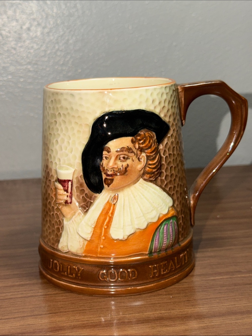 Vintage Jolly Good Health Ceramic Mug Falcom Ware Made in England